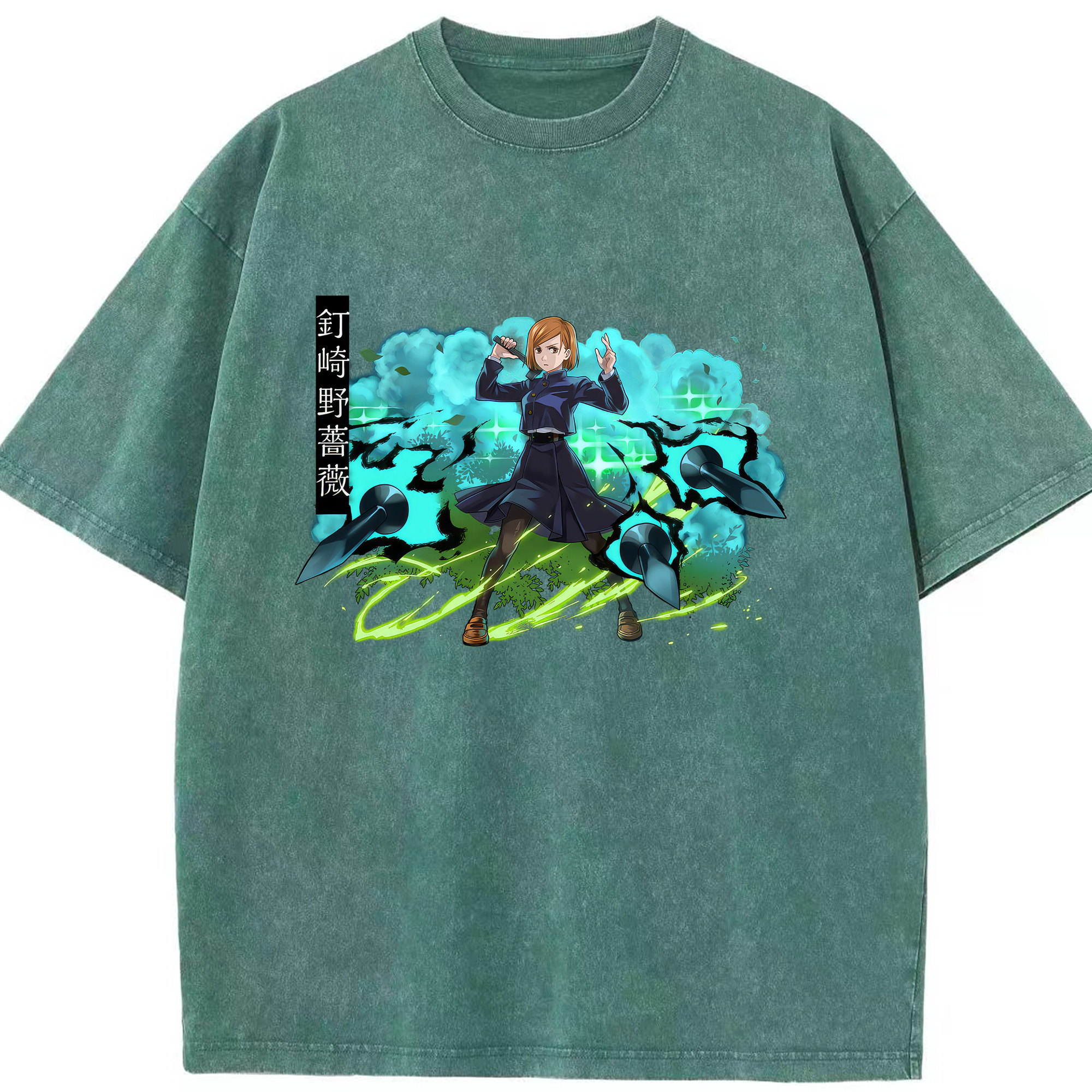 （画像用） 呪術廻戦 Jujutsu Kaisen 綿100% ヴィンテージ風 半袖Tシャツ（フロントプリント）